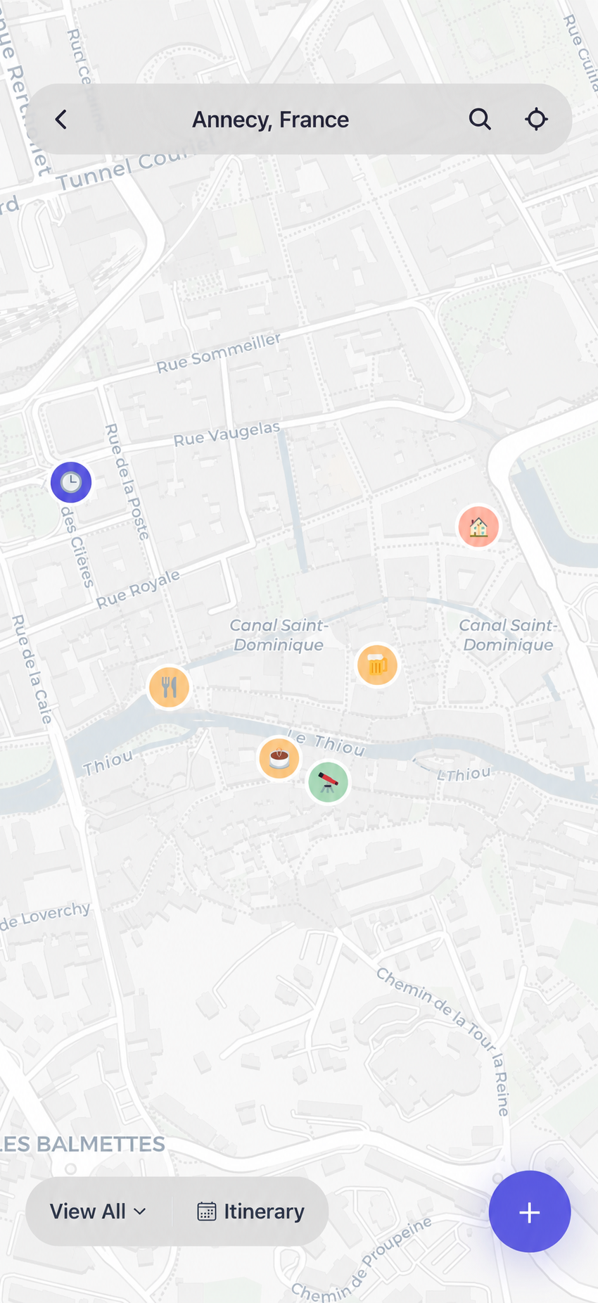 ancy trip planner map